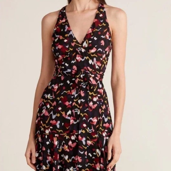 A.L.C. Roslyn Hearts Silk Sleeveless Midi Dress 0 - Picture 3 of 13